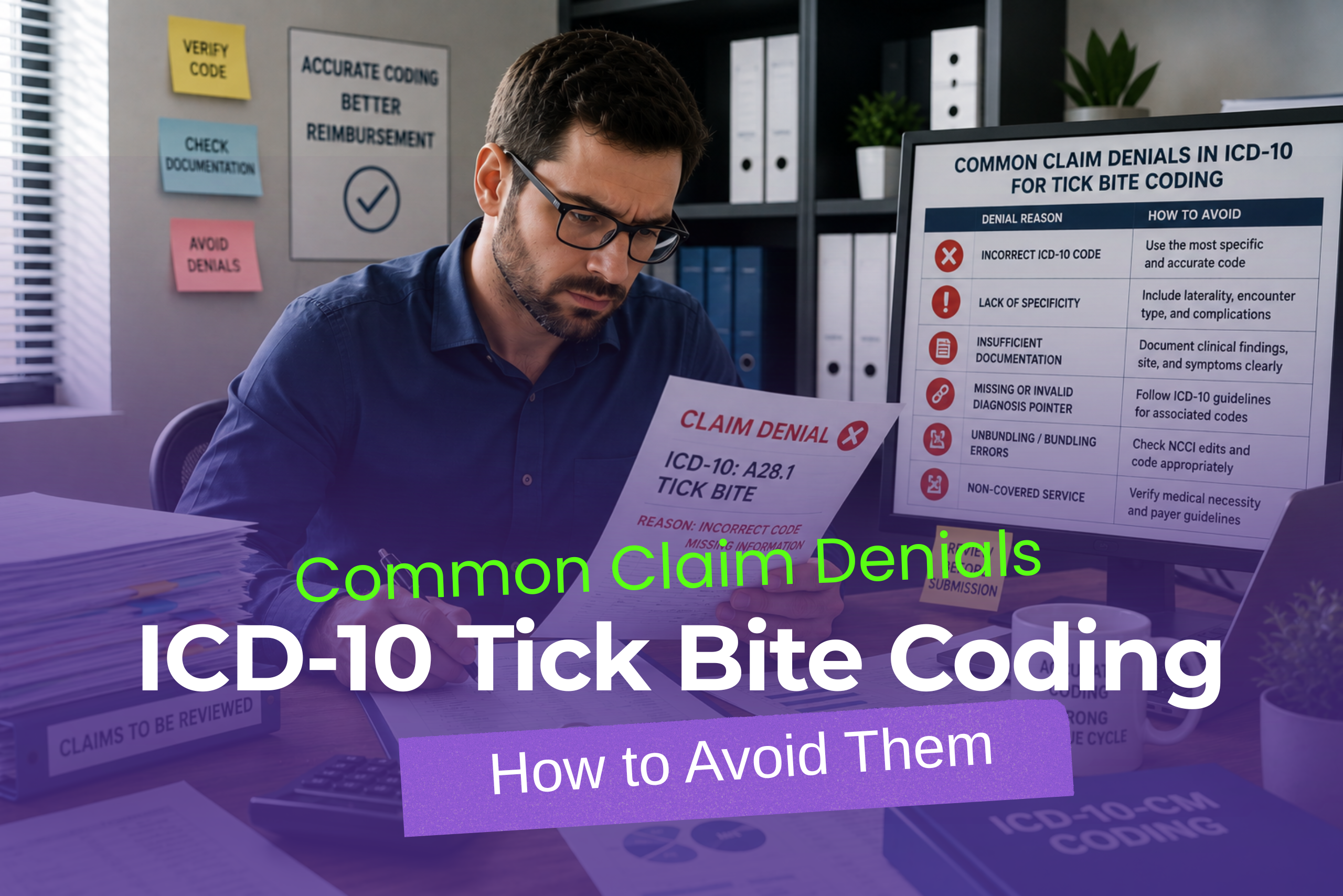 Common Claim Denials in ICD-10 for Tick Bite Coding and How to Avoid Them