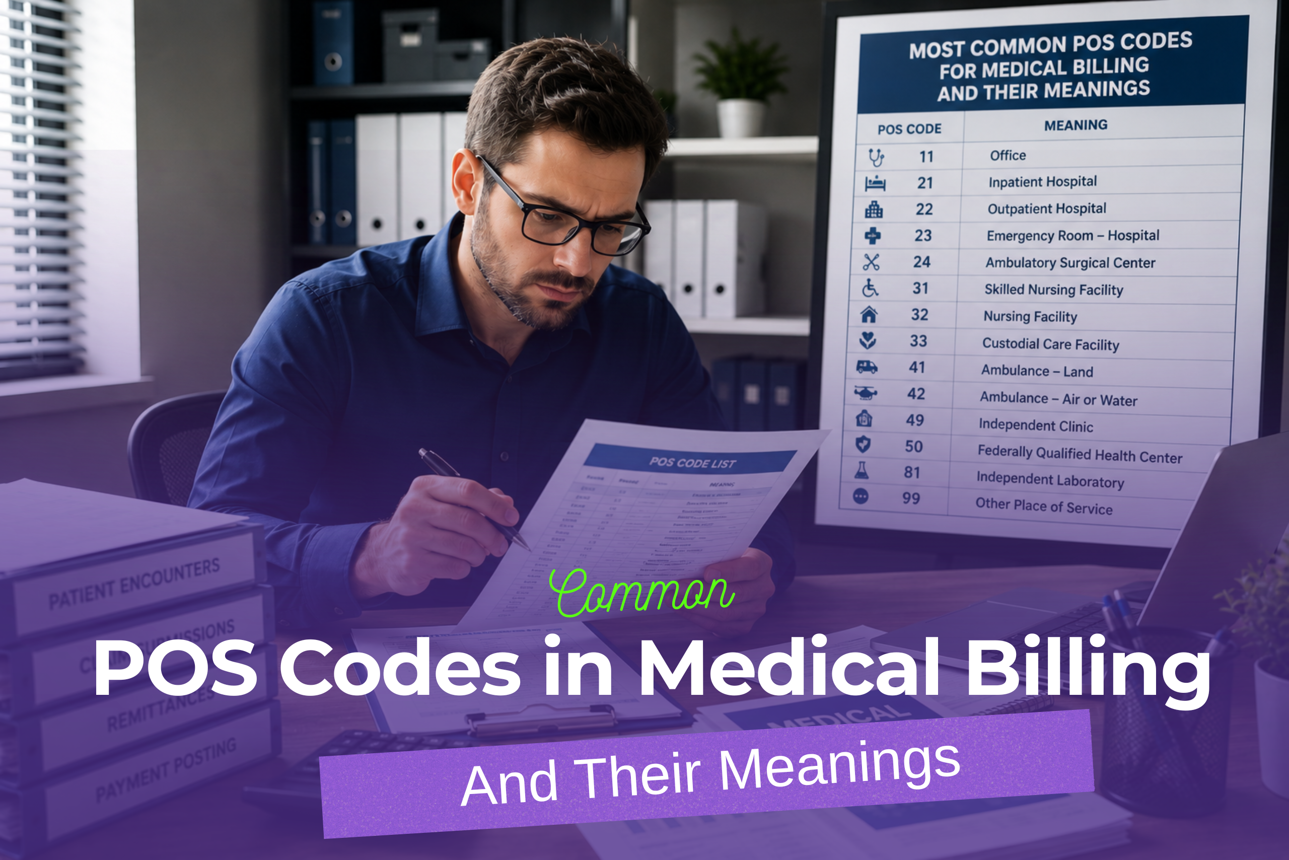 Most Common POS Codes for Medical Billing and Their Meanings